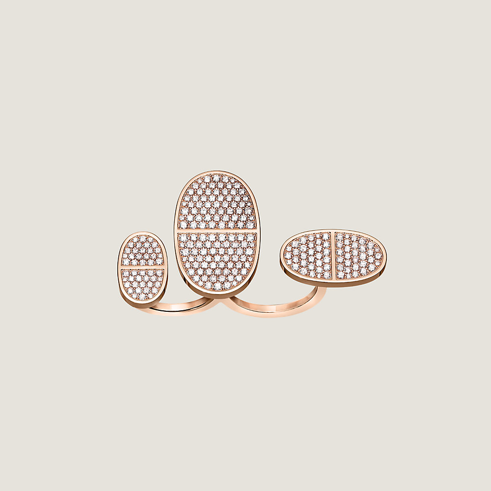 豪華に輝く【HERMES】リング Chaine d'ancre Verso Chaine d'ancre Verso ring, small model | Hermès USA